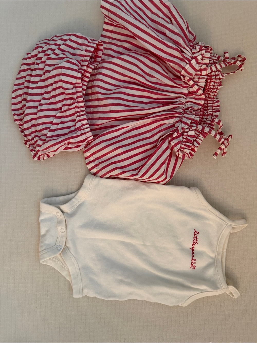 Carter’s White/Red Baby Tank Bodysuit, Bloomer & Dress
